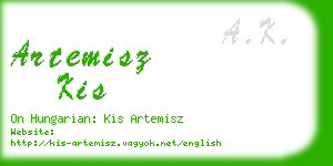 artemisz kis business card